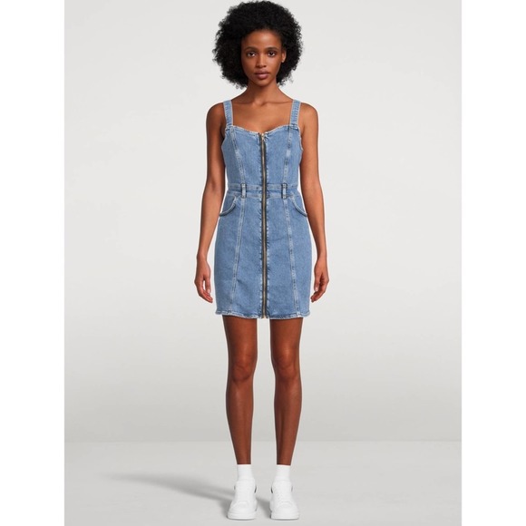 Boyish Dresses & Skirts - Boyish Denim Zip Front Jean Dress Sleeveless Size 4